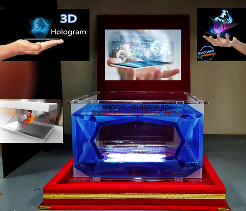 Холограмна кутия проектор 3D истински образи в холограма