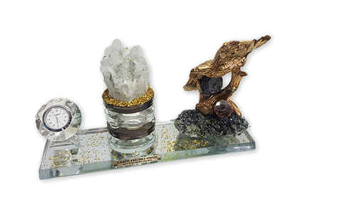 Комплект за бюро с полускъпоценни камъни Орел